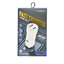 شارژر فندکی 45 وات مدل AK-243 | شارژ سریع QC 3.0 و PD