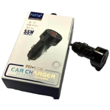 شارژر فندکی 55 وات مدل WKN-104 WKN-104 55W Car Charger (USB-C + USB-A Fast Charging)