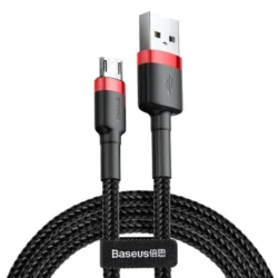 کابل شارژ USB به microUSB بیسوس مدل پاوربانکی طول 30 سانتی متر